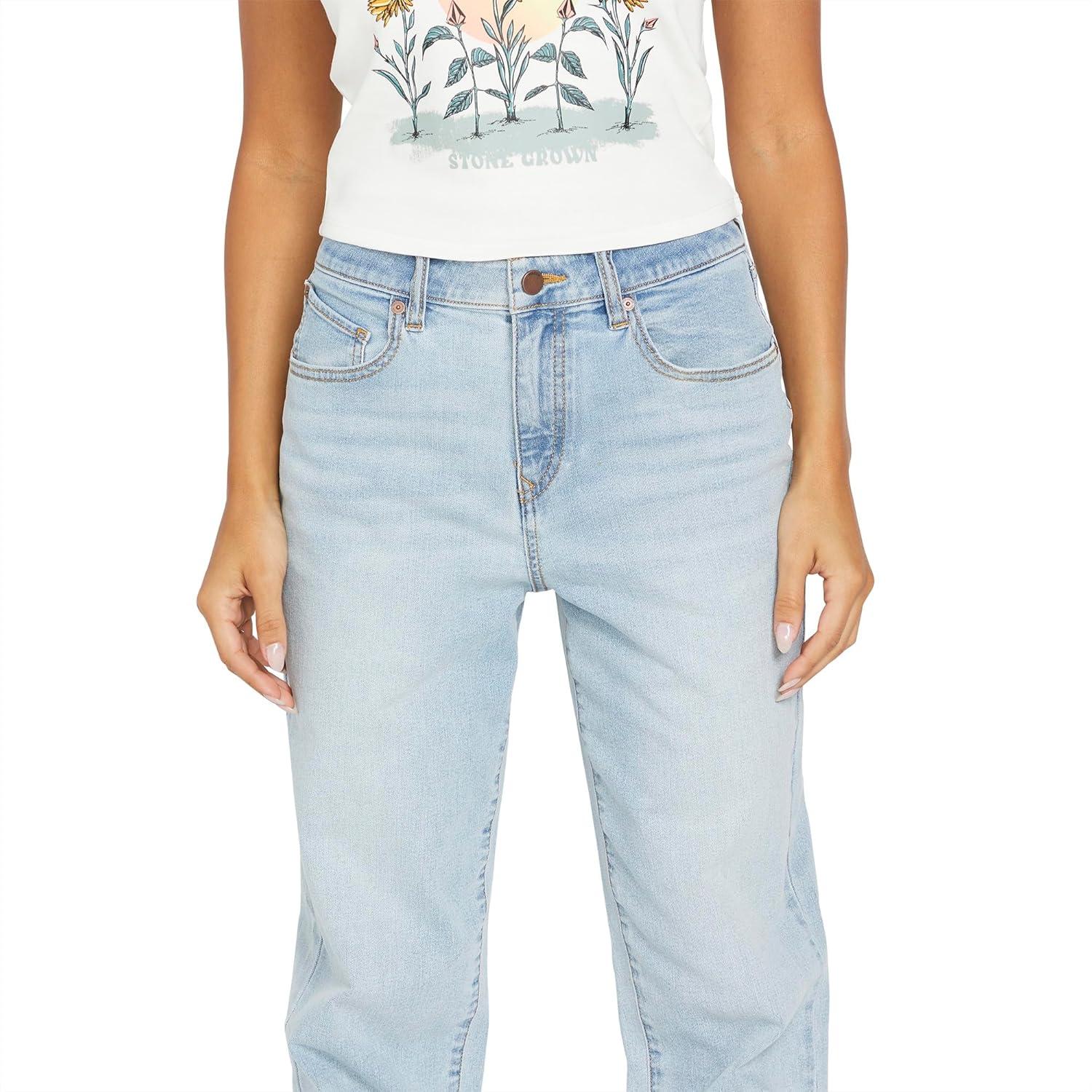 image:imageVolcom Womens Stone Step High Rise Denim Jean PantRetro Blue