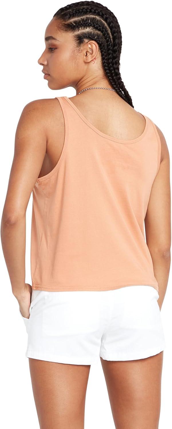 image:imageVolcom Womens to The Bank Organic Cotton Graphic Tank Top Relaxed Boxy Fit Breezy Summer StyleClay