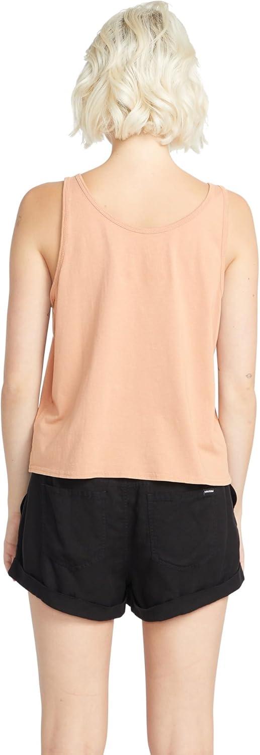image:imageVolcom Womens to The Bank Organic Cotton Graphic Tank Top Relaxed Boxy Fit Breezy Summer StyleClay Bank