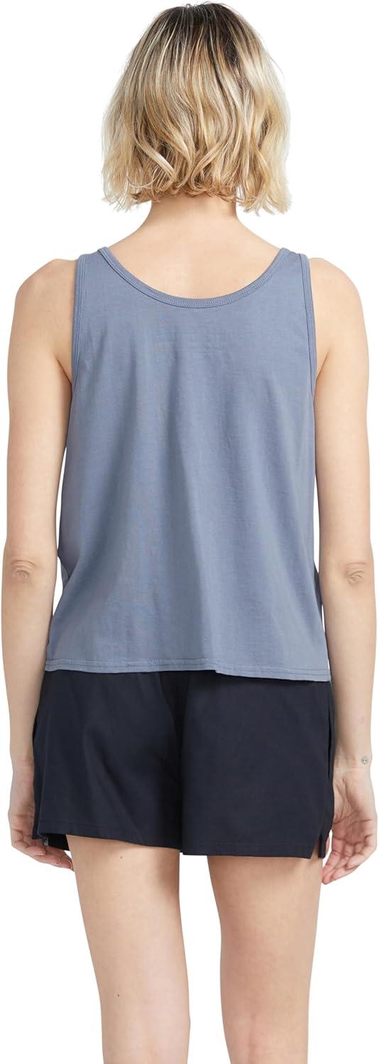 image:imageVolcom Womens to The Bank Organic Cotton Graphic Tank Top Relaxed Boxy Fit Breezy Summer StyleDenim