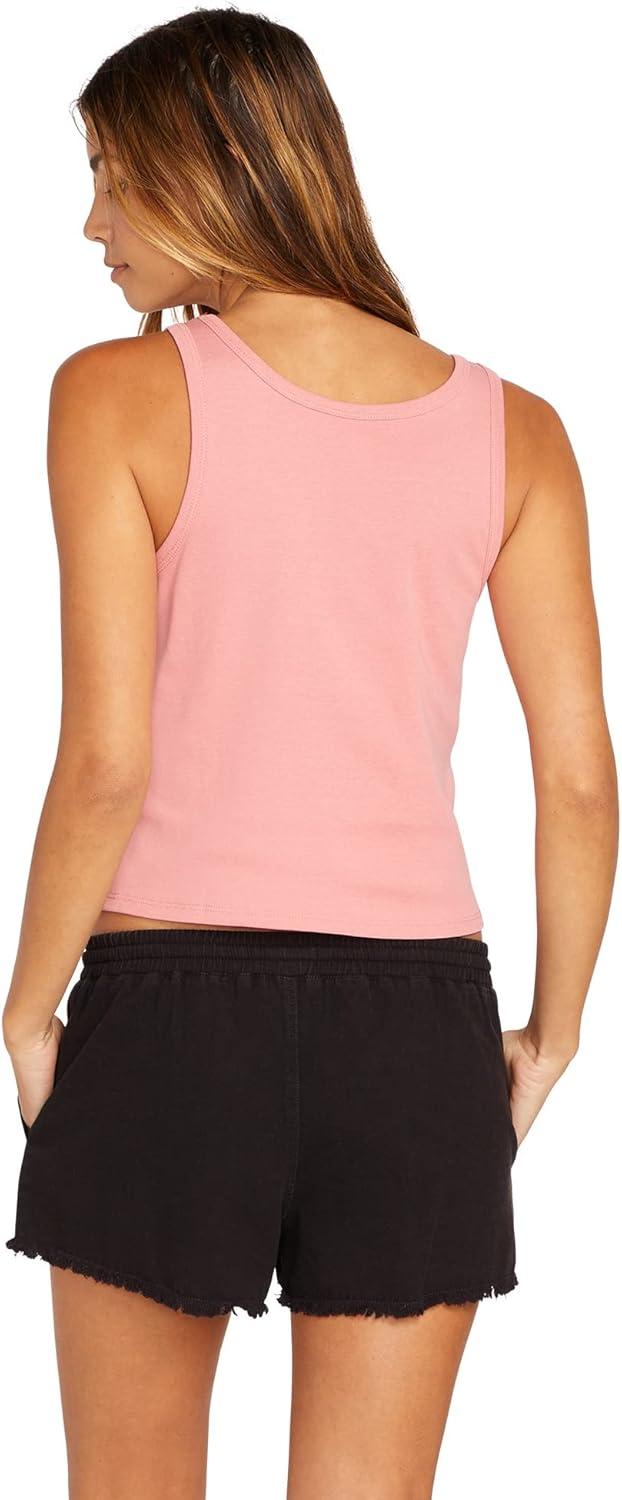 image:imageVolcom Womens to The Bank Organic Cotton Graphic Tank Top Relaxed Boxy Fit Breezy Summer StyleDesert Pink