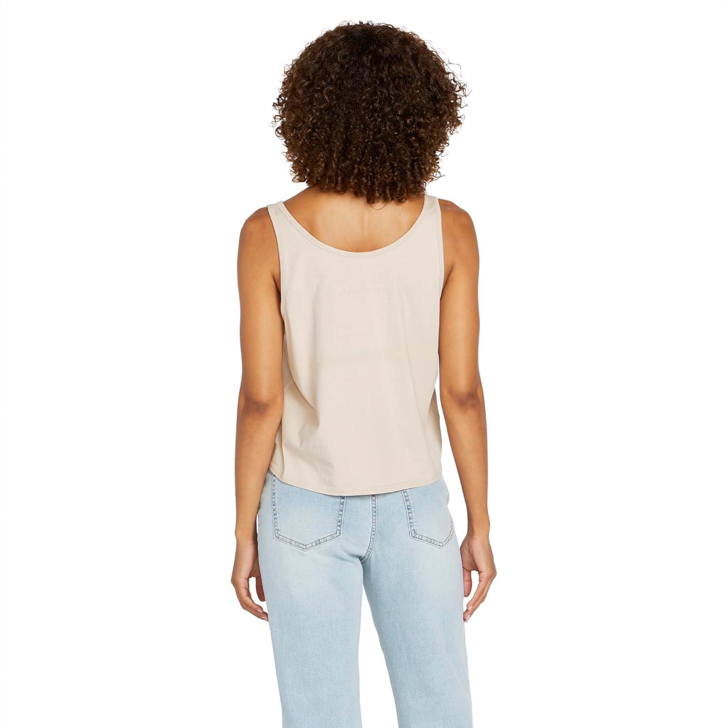 image:imageVolcom Womens to The Bank Organic Cotton Graphic Tank Top Relaxed Boxy Fit Breezy Summer StyleDusty Rose