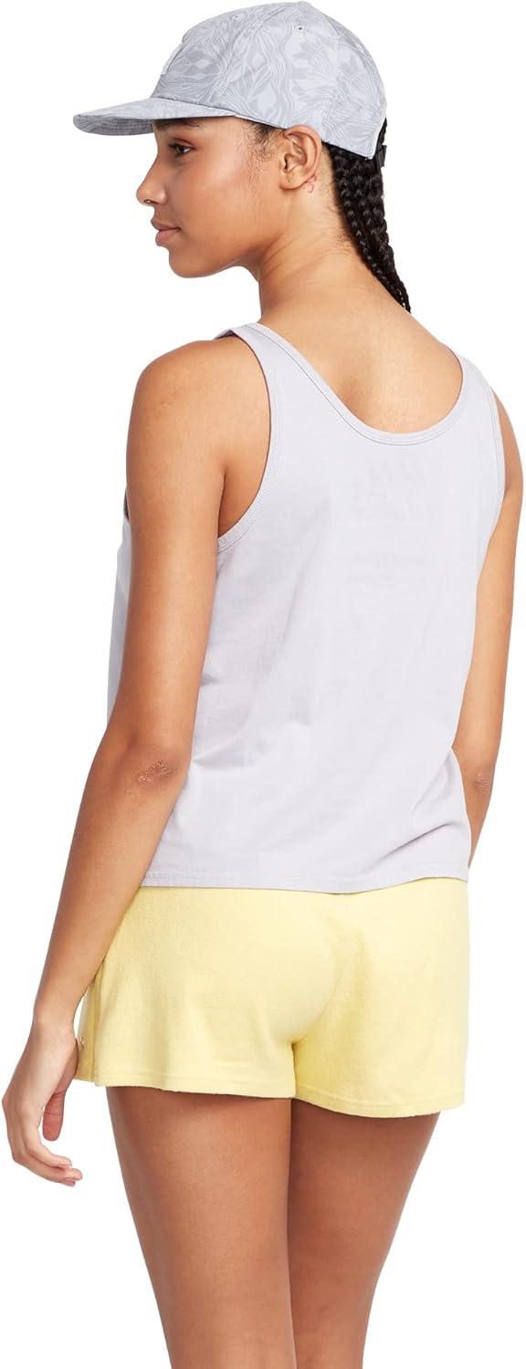 image:imageVolcom Womens to The Bank Organic Cotton Graphic Tank Top Relaxed Boxy Fit Breezy Summer StyleMoonbeam