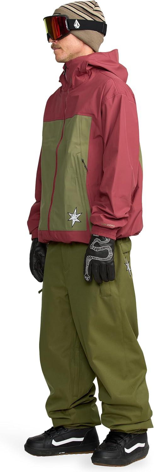 image:imageVolcom mens Arthur Longo 20k Baggy Fit Snowboard Ski PantDark Olive