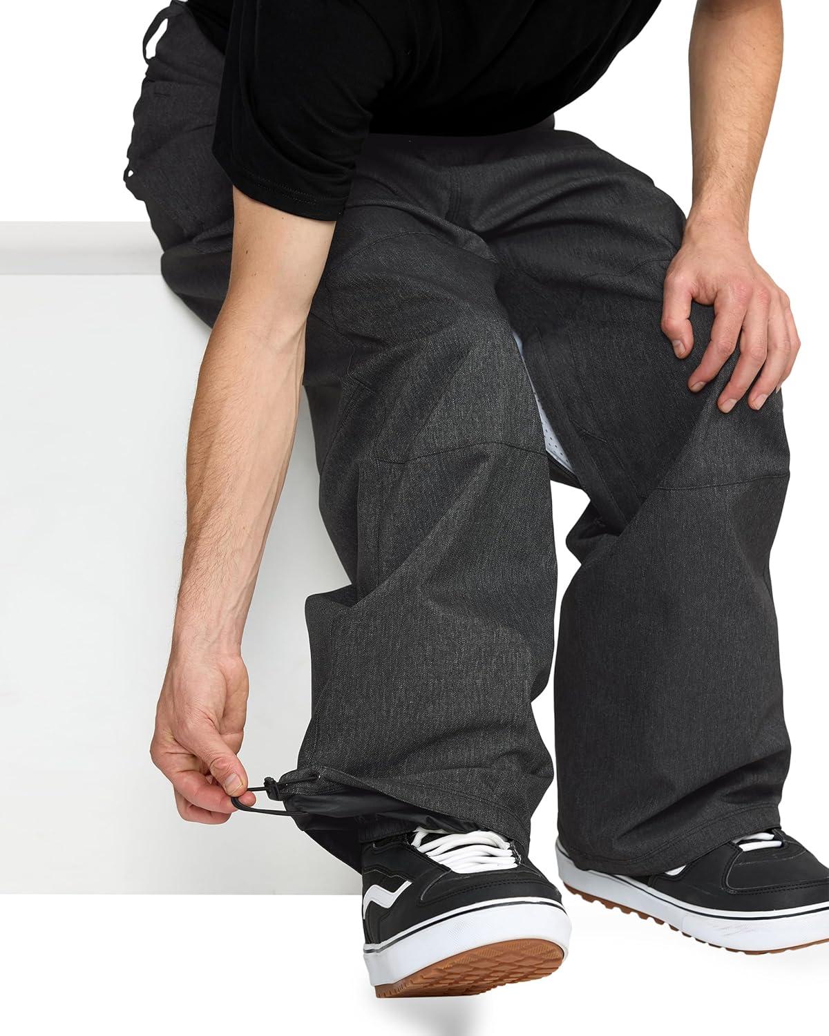 image:imageVolcom mens Snow Billow Baggy Fit Snowboard Ski PantBlack Denim