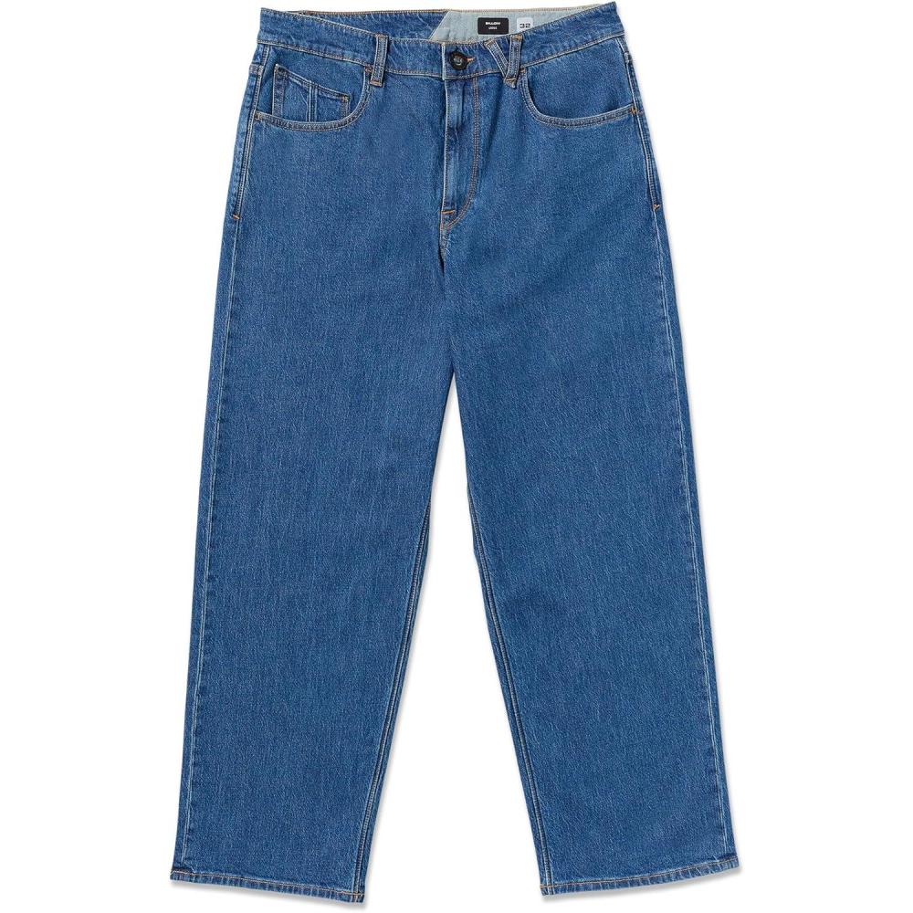 image:imageVolcom Mens Billow Loose Fit Baggy Denim Jeans Relaxed Vintage Style Soft Cotton Denim Wide LegBold Blue Wash