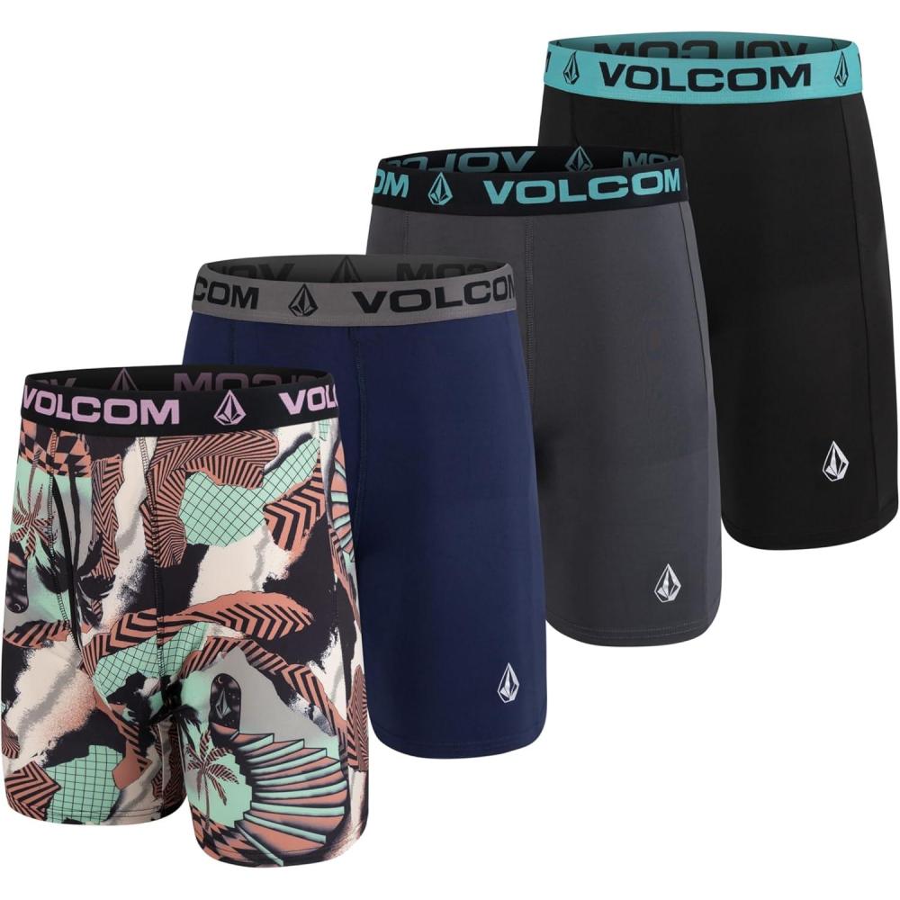 image:imageVolcom Mens Boxer Briefs Poly Spandex Performance Boxer Briefs UnderwearMultiNavyCharcoalBlack