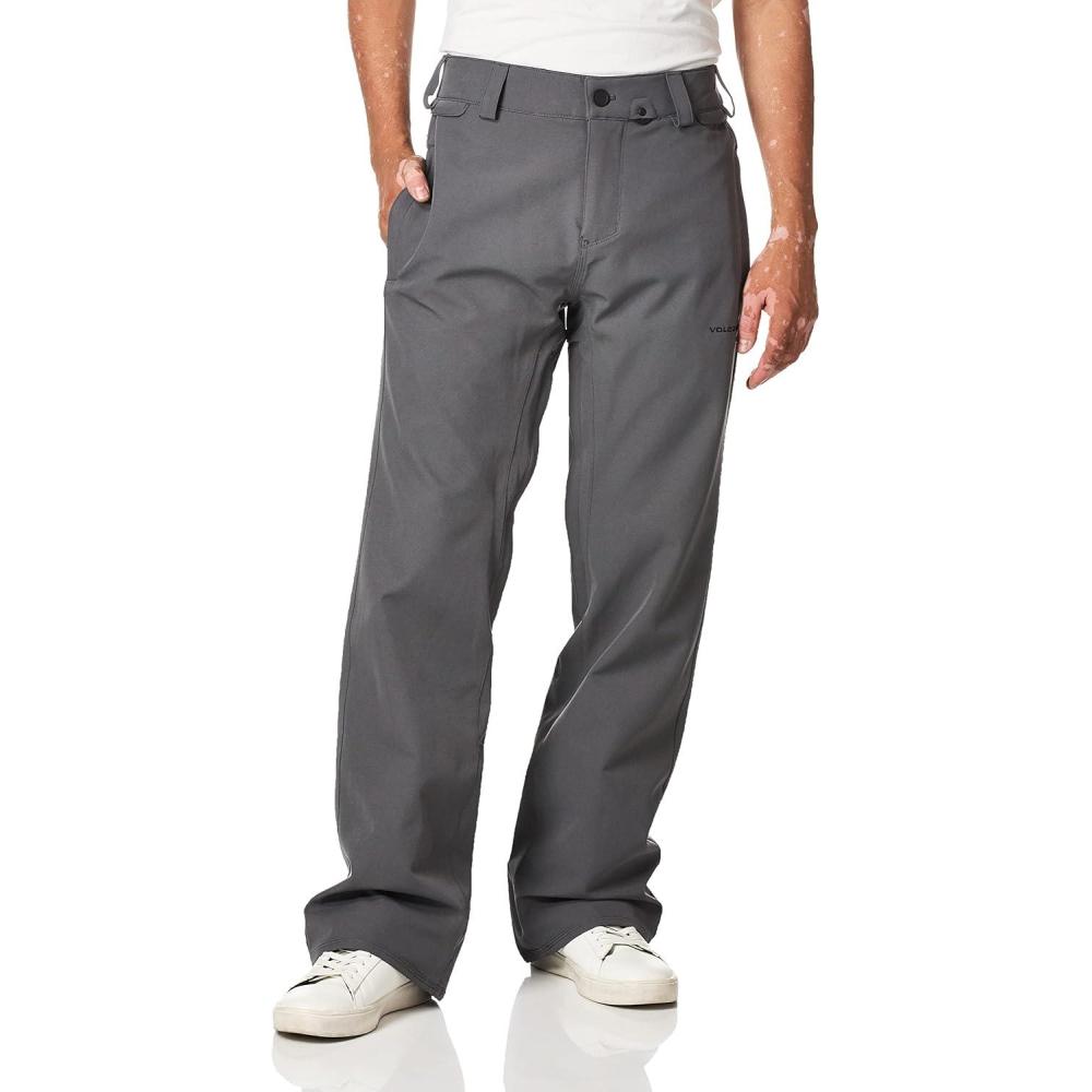 image:imageVolcom Mens Frickin Relaxed Fit Chino Snowboard Ski PantDark Grey Grey