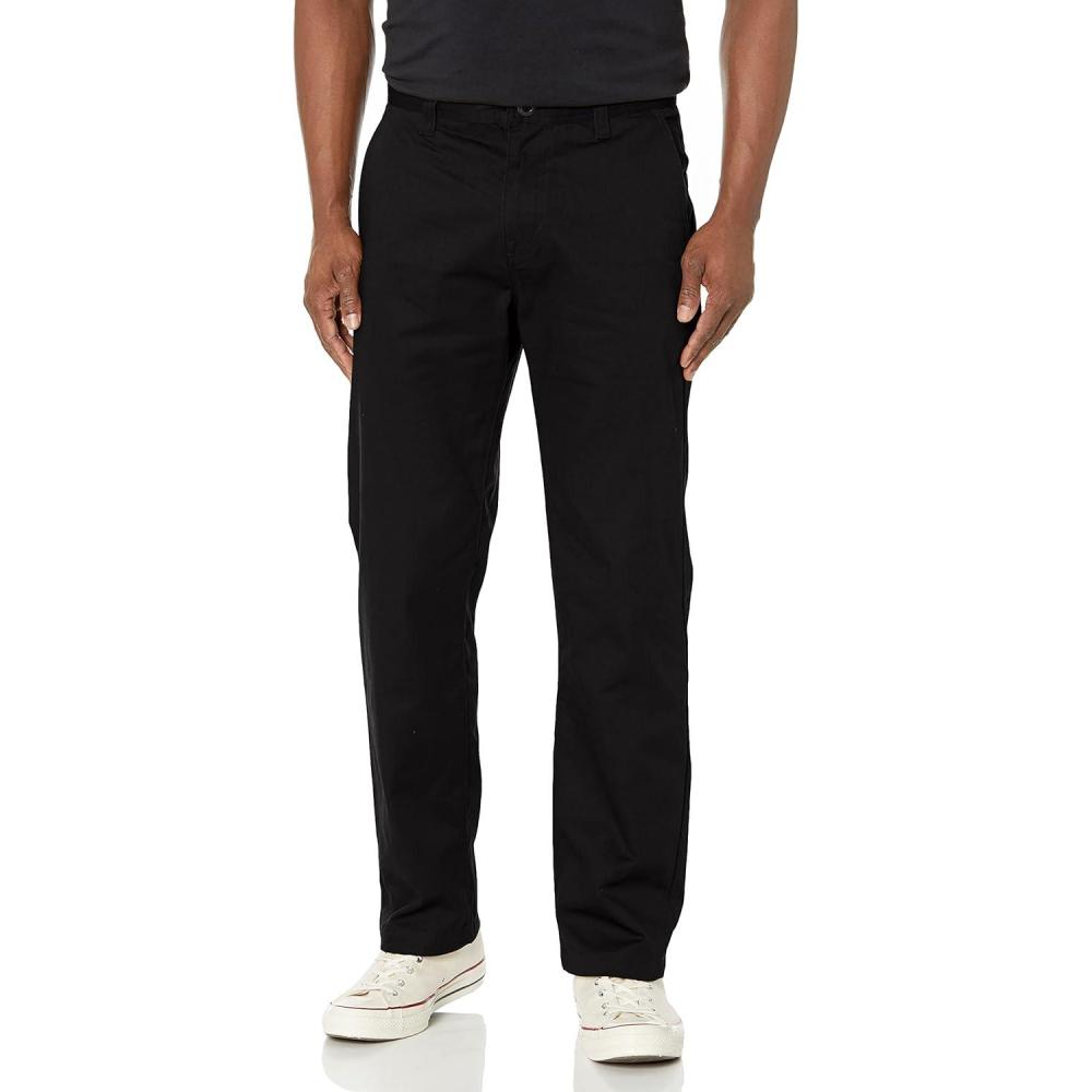 image:imageVolcom Mens Frickin Skate Loose Baggy Fit Chino Pants Relaxed Tapered 17 Leg Opening 30 InseamBlack Skate
