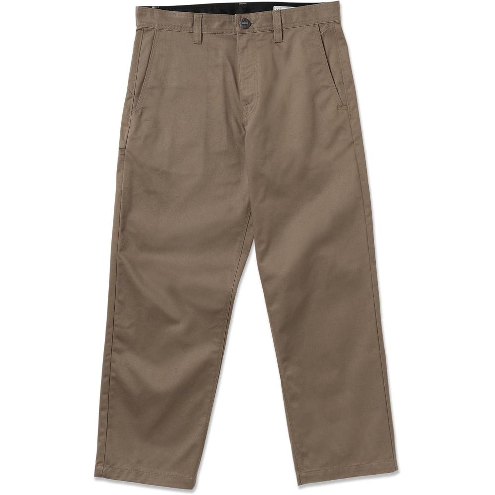 image:imageVolcom Mens Frickin Skate Loose Baggy Fit Chino Pants Relaxed Tapered 17 Leg Opening 30 InseamTeak