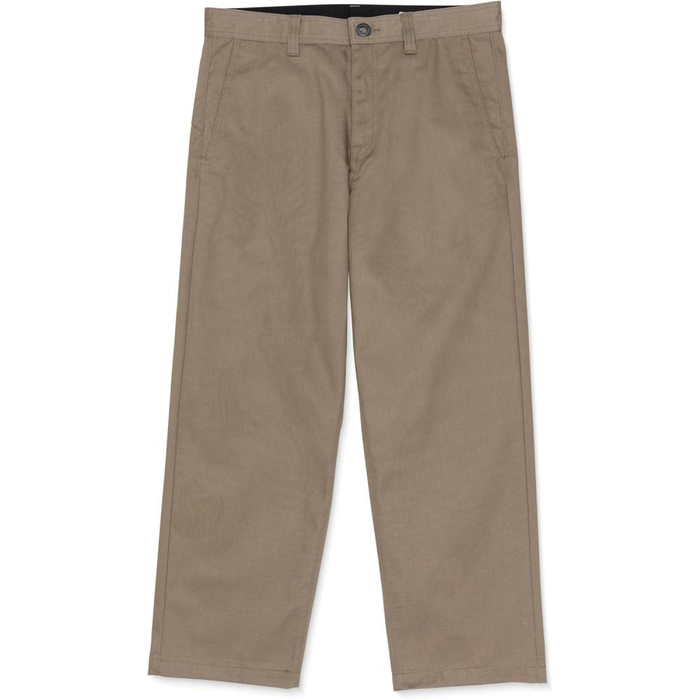 image:imageVolcom Mens Frickin Skate Loose Baggy Fit Chino Pants Relaxed Tapered 17 Leg Opening 30 InseamTeak Green