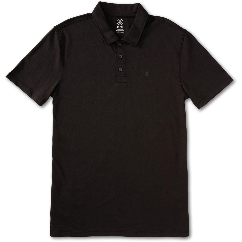 image:imageVolcom Mens Hazard Performance Short Sleeve Lightweight Golf PoloBlack Out