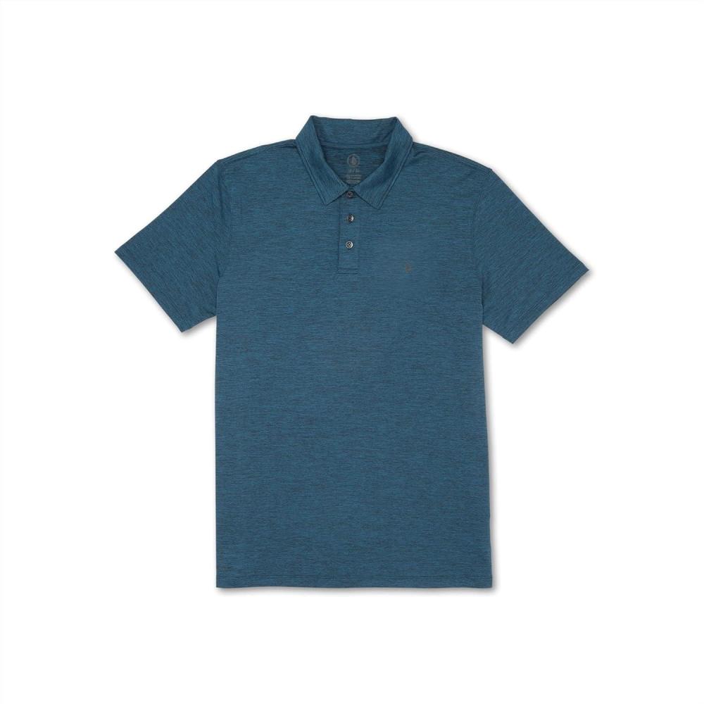 image:imageVolcom Mens Hazard Performance Short Sleeve Lightweight Golf PoloCruzer Blue