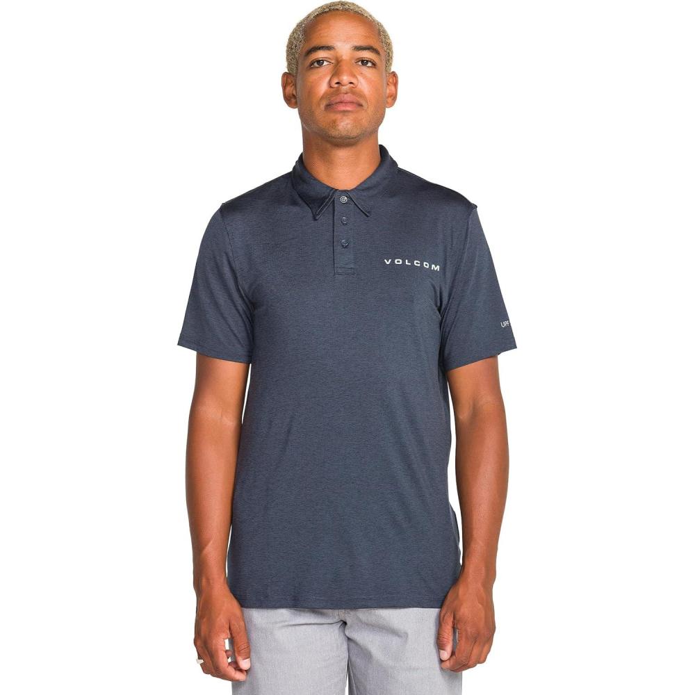 image:imageVolcom Mens Hazard Performance Short Sleeve Lightweight Golf PoloDark Slate