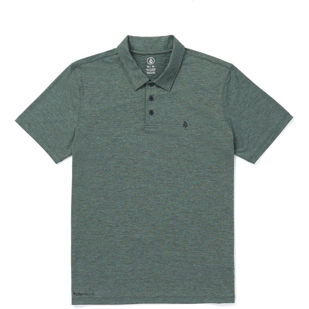 image:imageVolcom Mens Hazard Performance Short Sleeve Lightweight Golf PoloFir Green