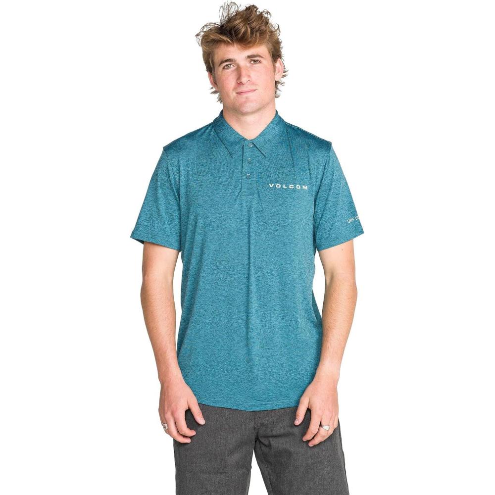 image:imageVolcom Mens Hazard Performance Short Sleeve Lightweight Golf PoloHydro Hodad