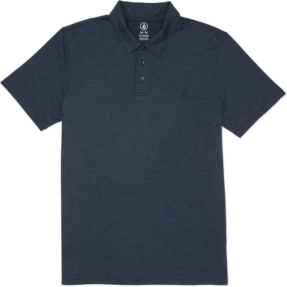 image:imageVolcom Mens Hazard Performance Short Sleeve Lightweight Golf PoloNavy Heather