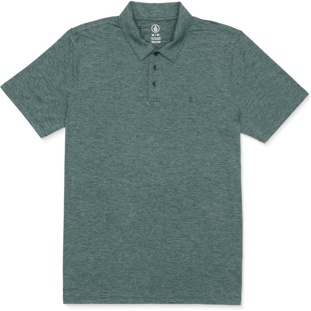 image:imageVolcom Mens Hazard Performance Short Sleeve Lightweight Golf PoloPetrol