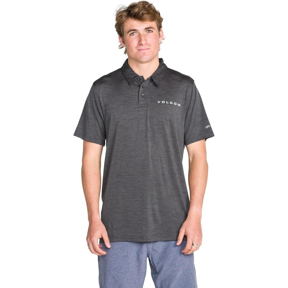 image:imageVolcom Mens Hazard Performance Short Sleeve Lightweight Golf PoloStealth Hodad