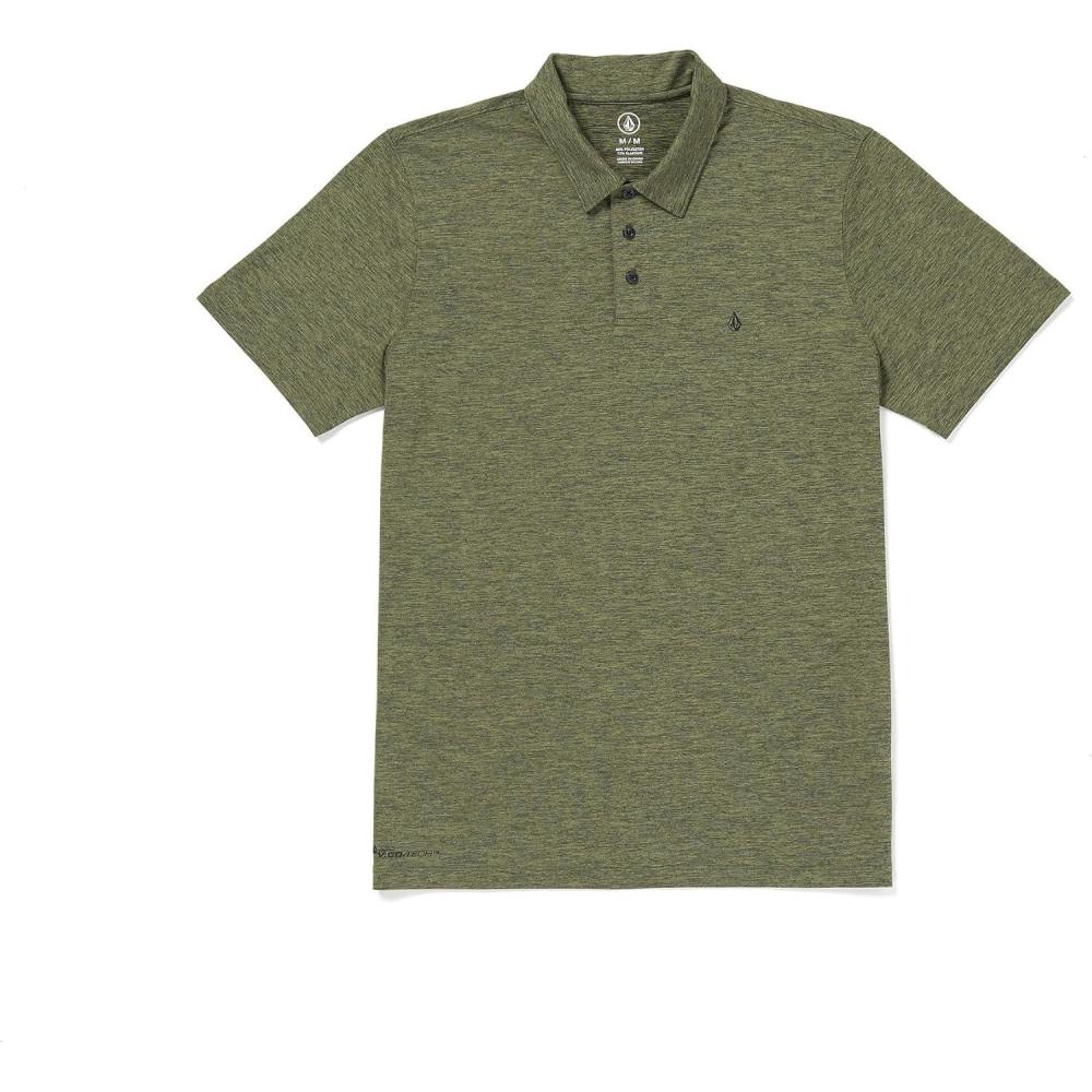 image:imageVolcom Mens Hazard Performance Short Sleeve Lightweight Golf PoloVintage Green