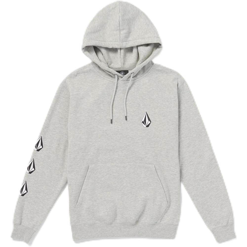 image:imageVolcom Mens Iconic Stones Hooded Fleece Pullover SweatshirtGrey