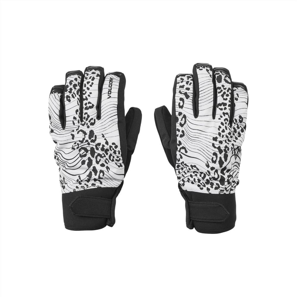 image:imageVolcom Mens Nyle Insulated Pipe and Park Winter Snowboard SKi GlovesWhite Print