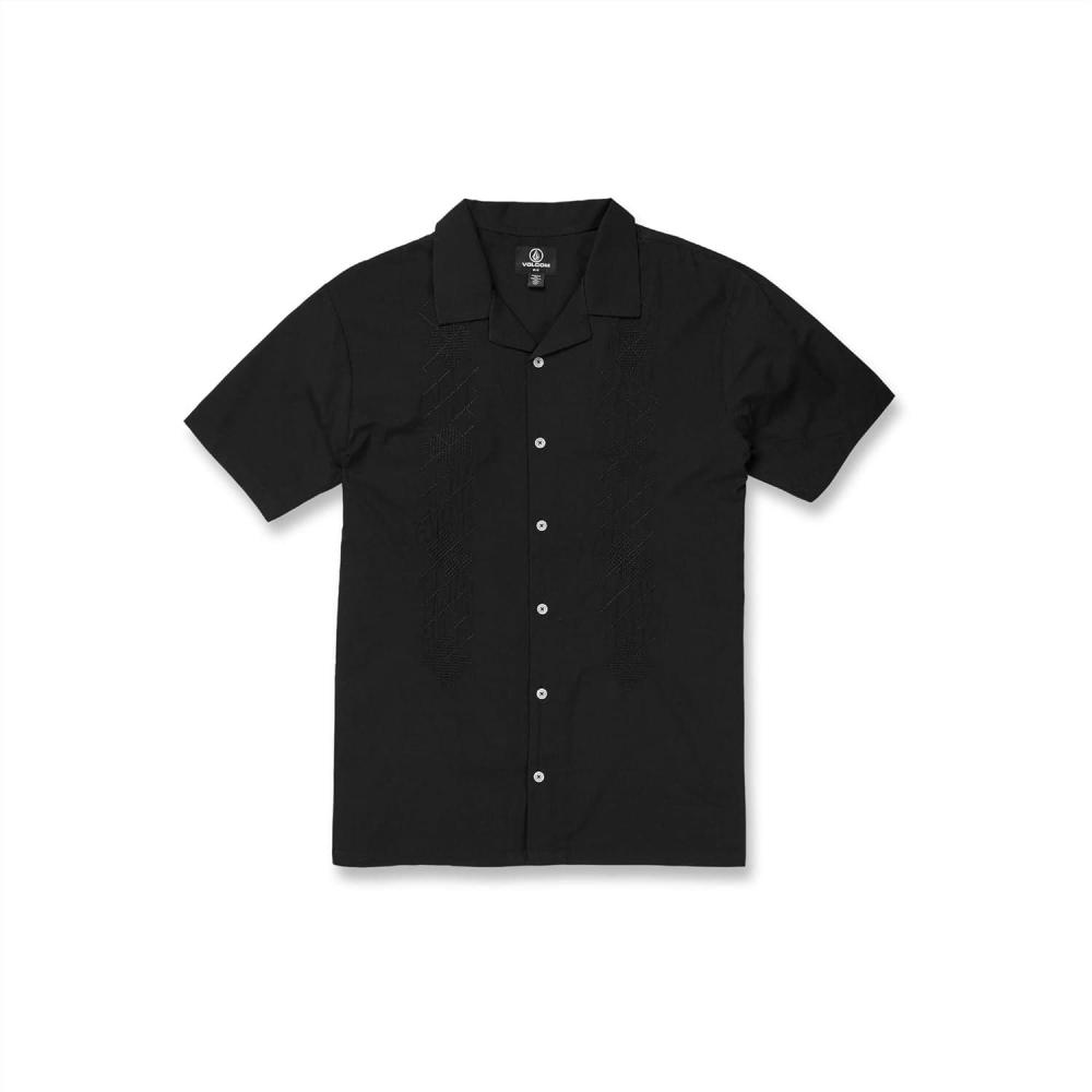 image:imageVolcom Mens Regular Baracostone Short Sleeve Classic Fit ShirtBlack