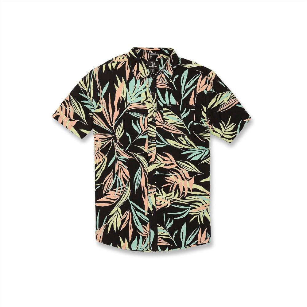 image:imageVolcom Mens Regular Bleeding Leaf Short Sleeve Classic Fit ShirtBlack