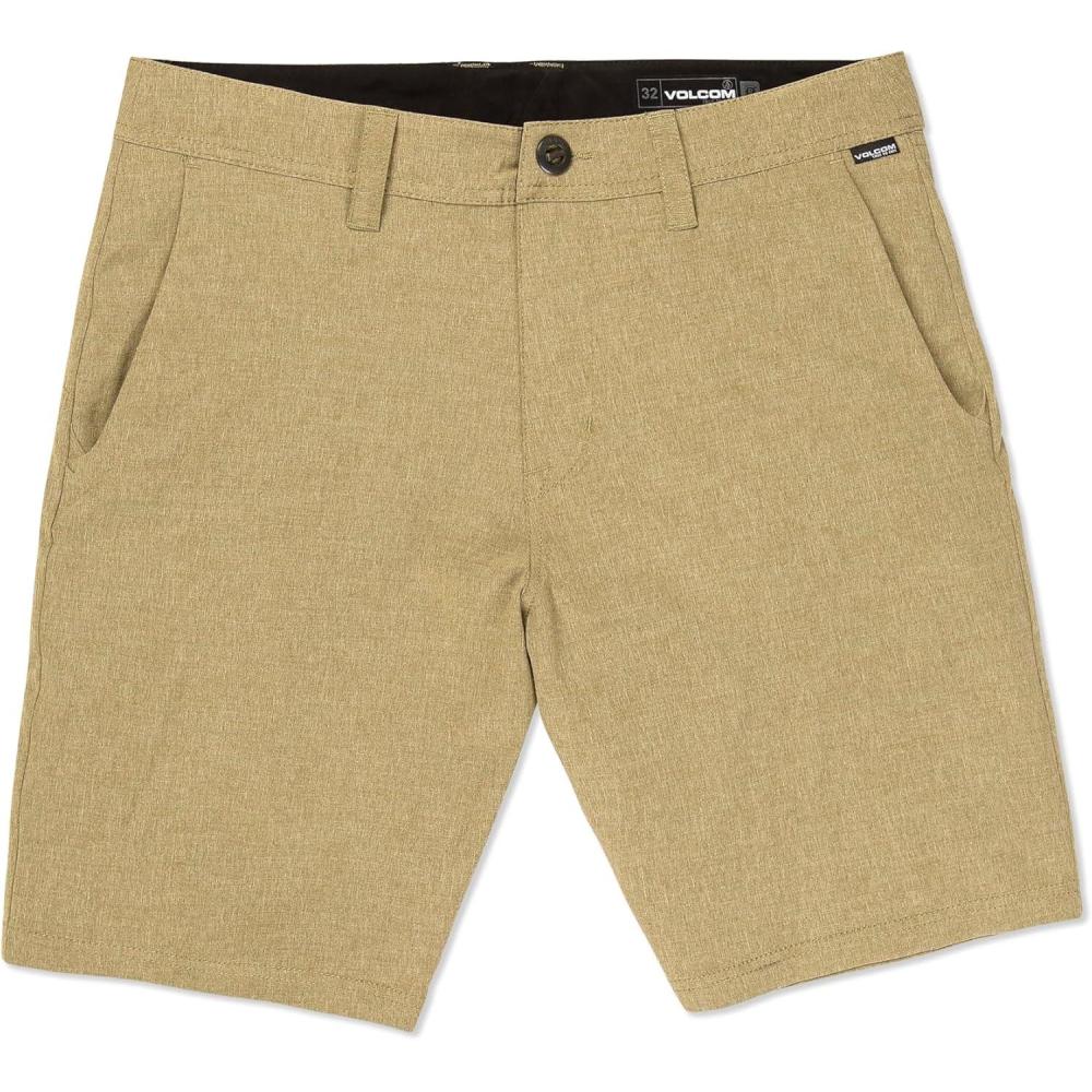 image:imageVolcom Mens Regular Frickin Cross Shred 20 Hybrid Water Repellent ShortDark Khaki