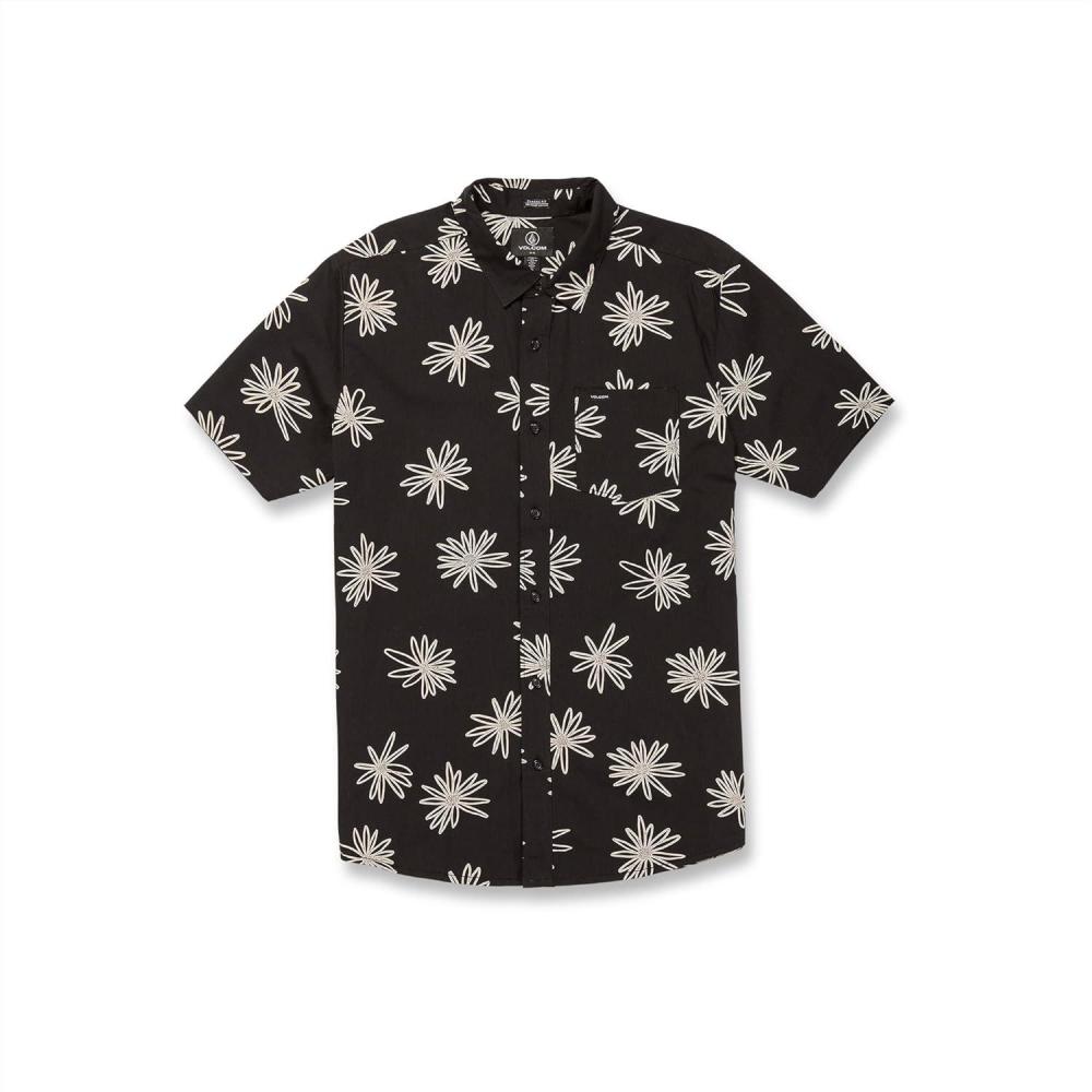 image:imageVolcom Mens Regular Lazy Dazy Short Sleeve Classic Fit Button Down ShirtBlack