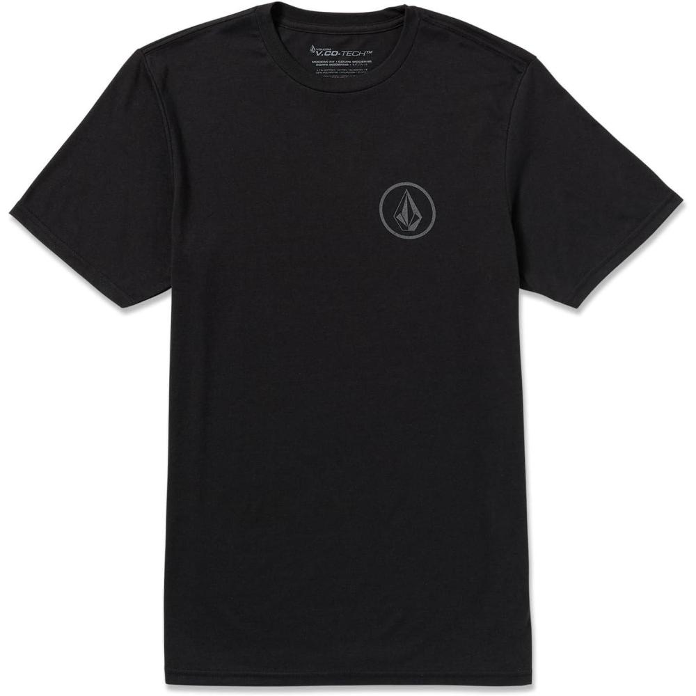 image:imageVolcom Mens Stone Tech Short Sleeve Quick Drying TeeBlack Circle