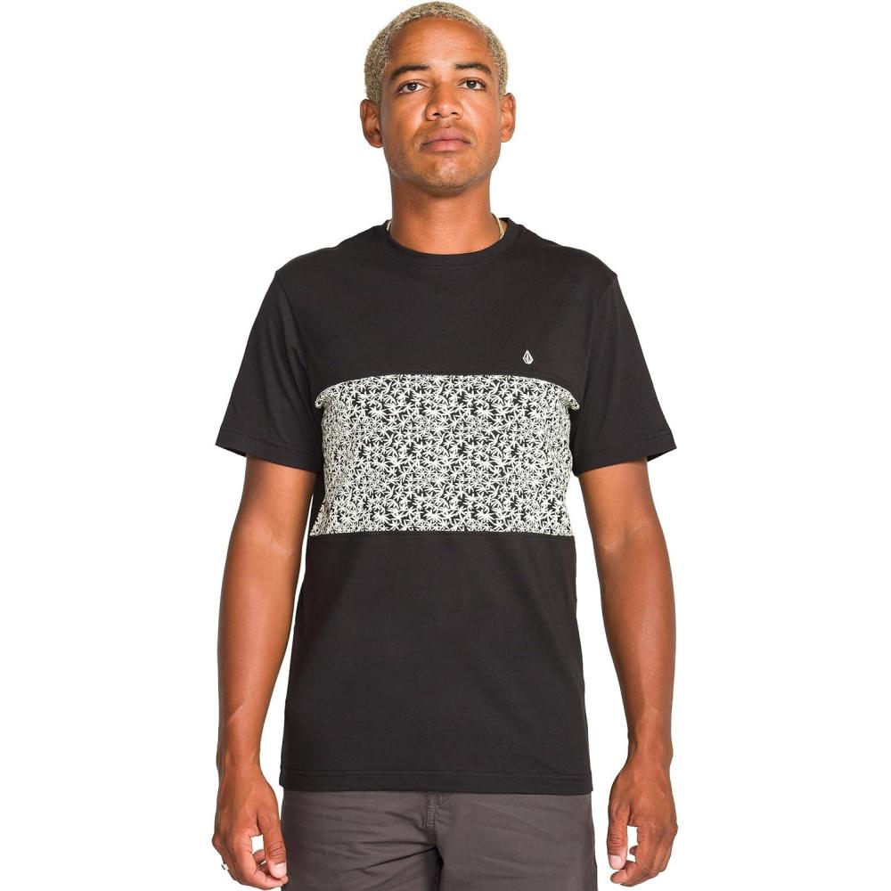 image:imageVolcom Mens Striped Knit TShirt Short Sleeve Crewneck Tee Soft Cotton JerseyBlack
