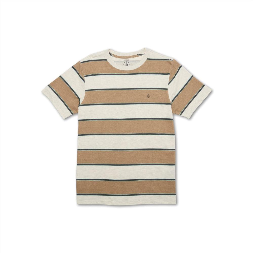 image:imageVolcom Mens Striped Knit TShirt Short Sleeve Crewneck Tee Soft Cotton JerseyWhite Flash Band