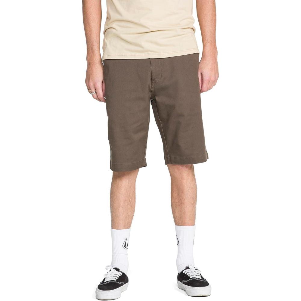 image:imageVolcom Mens Vmonty Chino Shorts  22 Outseam Relaxed Fit Durable Cotton FabricMushroom
