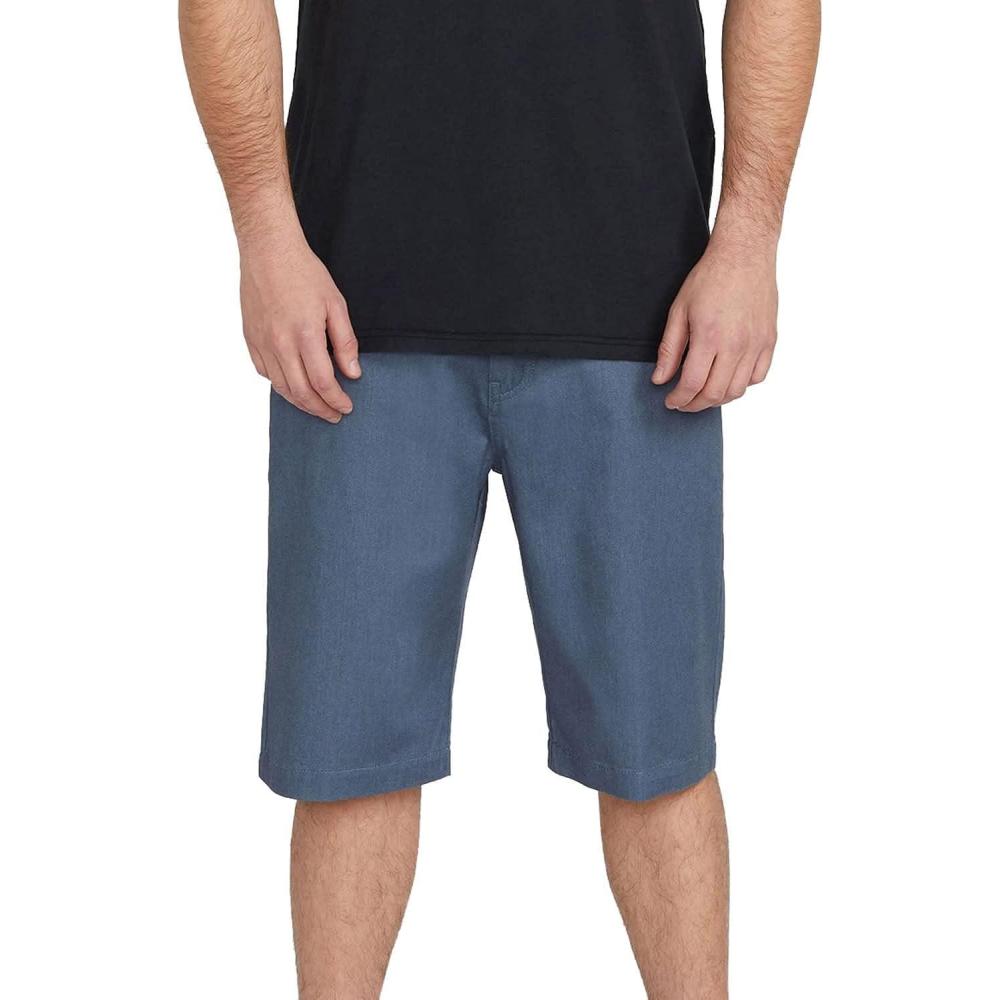 image:imageVolcom Mens Vmonty Stretch 22 Chino Shorts  Casual Everyday Wear Relaxed FitHeather Blue