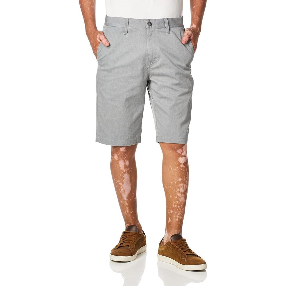 image:imageVolcom Mens Vmonty Stretch 22 Chino Shorts  Casual Everyday Wear Relaxed FitHeather Grey