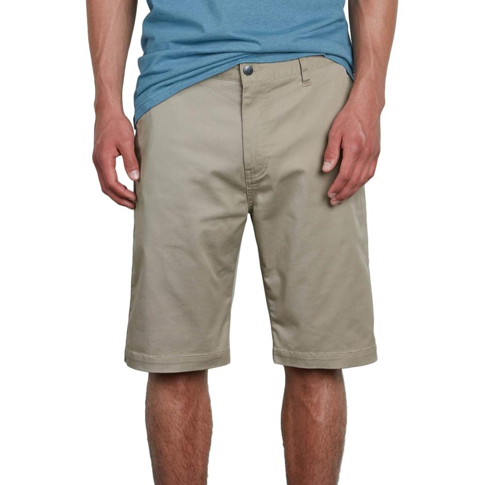 image:imageVolcom Mens Vmonty Stretch 22 Chino Shorts Casual Everyday Wear Relaxed FitKhaki