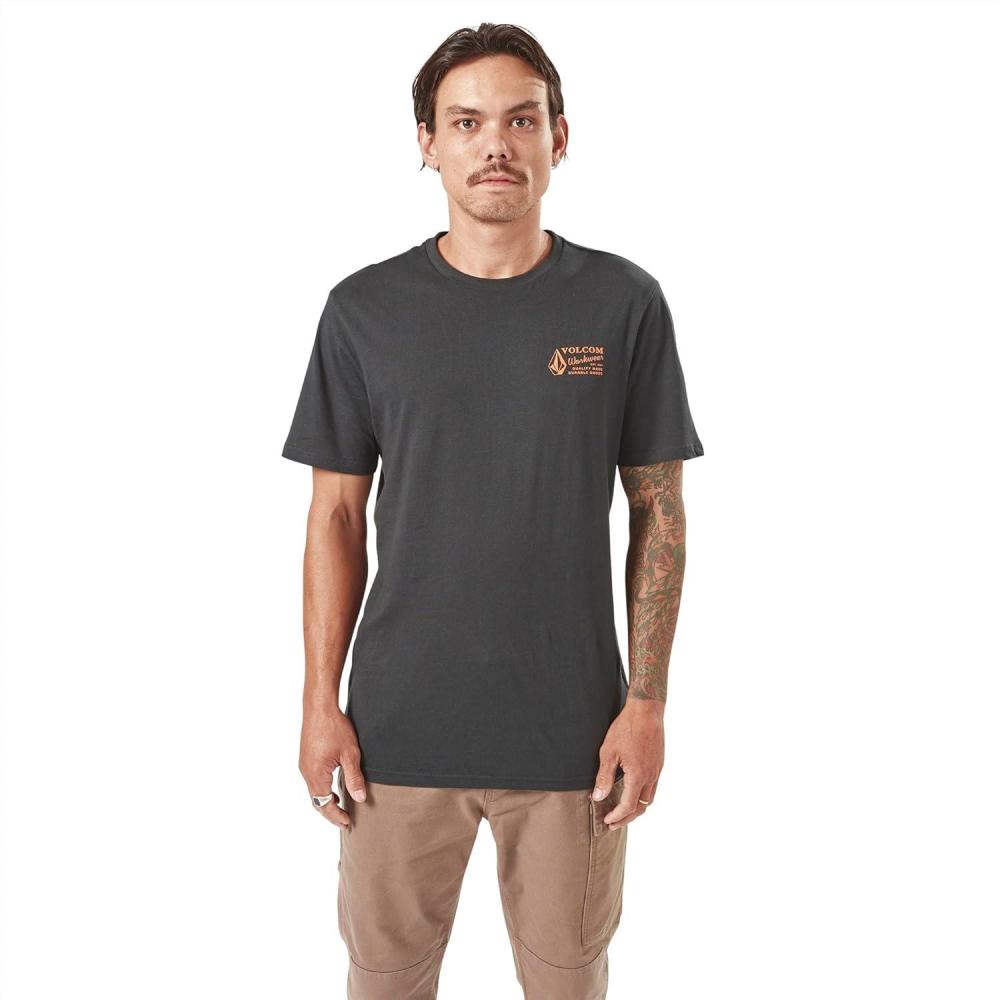 image:imageVolcom Mens Workwear Short Sleeve TShirt Heavyweight Cotton Classic FitBlack
