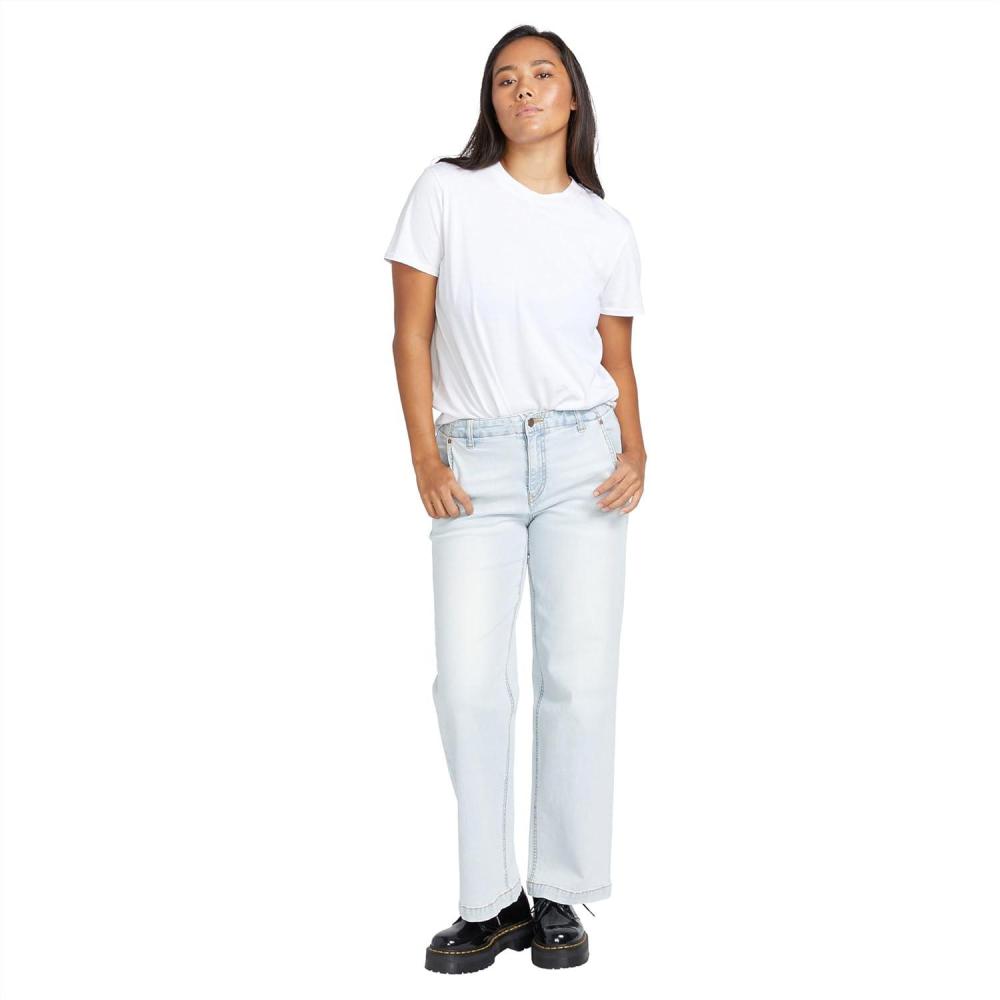 image:imageVolcom Womens 1991 Stone Low Rise Denim Jean PantAllover Stone Light