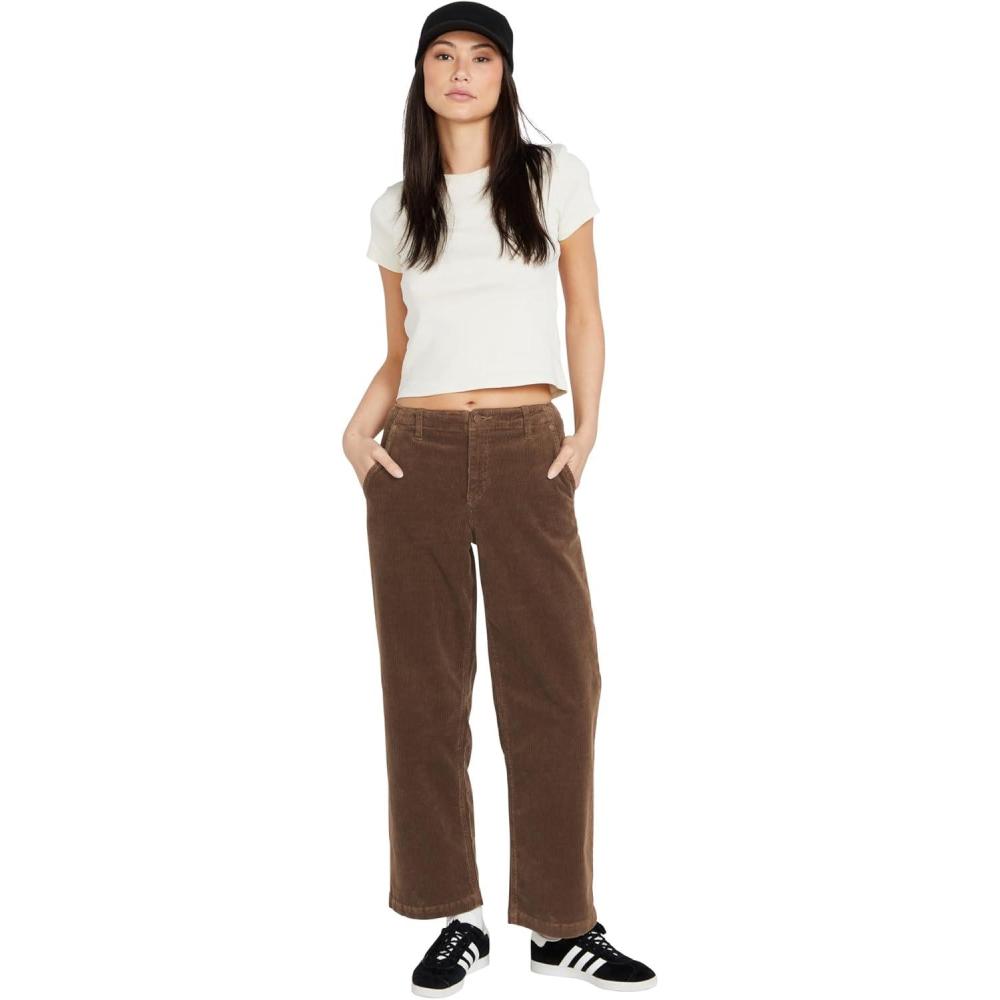 image:imageVolcom Womens 1991 Stone Low Rise Denim Jean PantChocolate