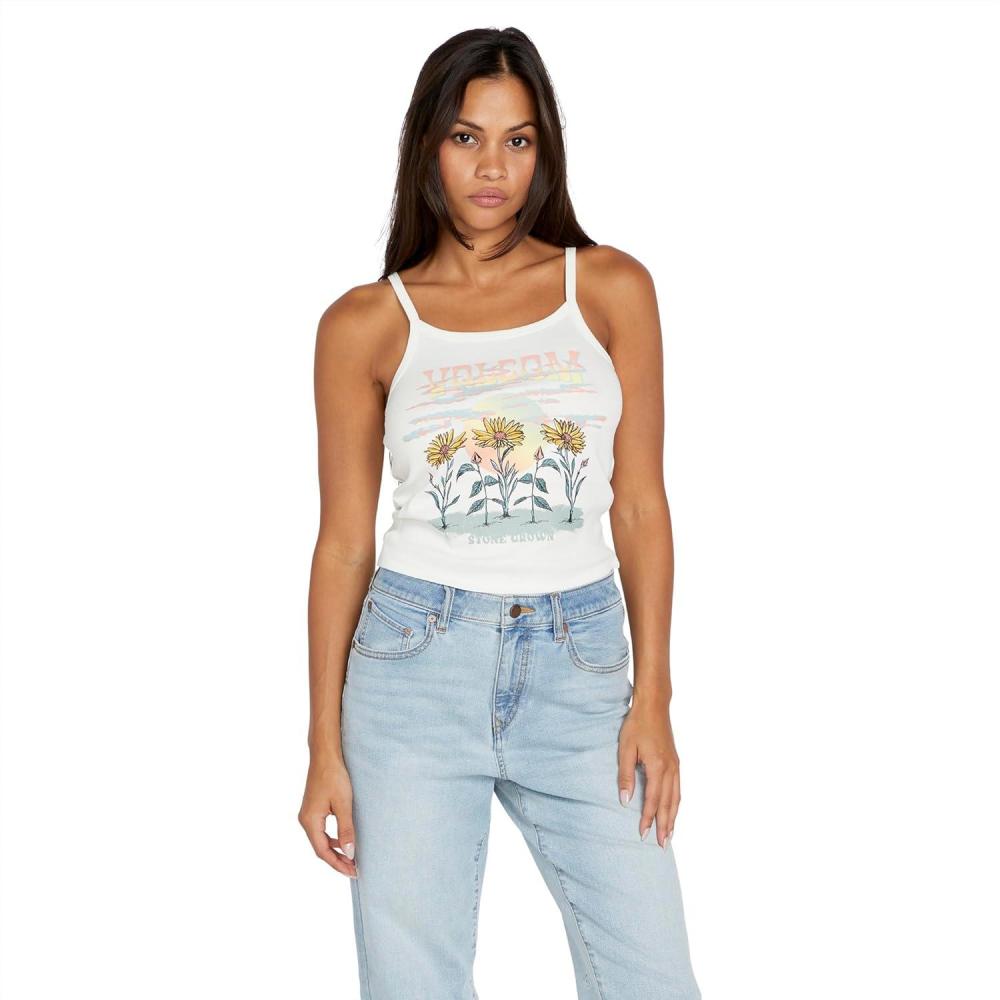 image:imageVolcom Womens 1991 Strappy Sleeveless Tank TopStar White