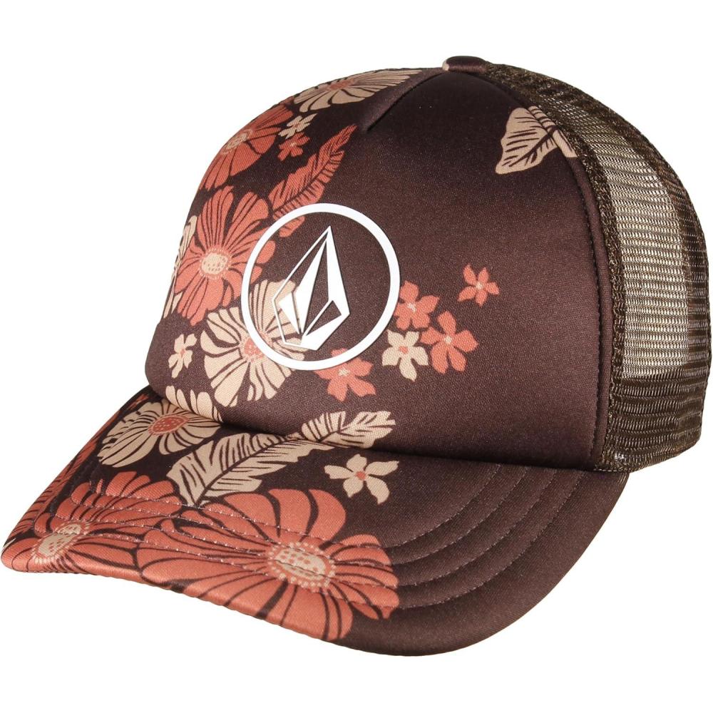 image:imageVolcom Womens Into Paradise Trucker Foam Snapback HatBear Brown