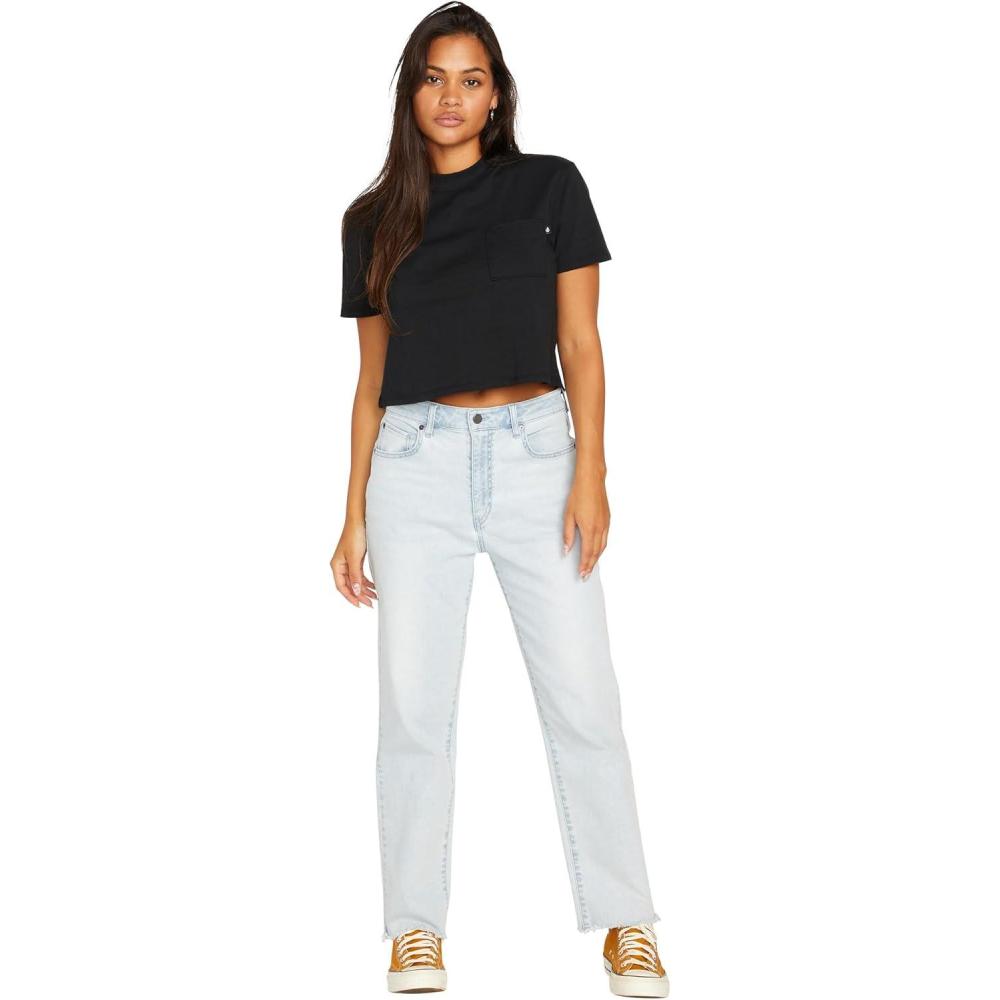 image:imageVolcom Womens Stone Step High Rise Denim Jean PantAllover Stone Light