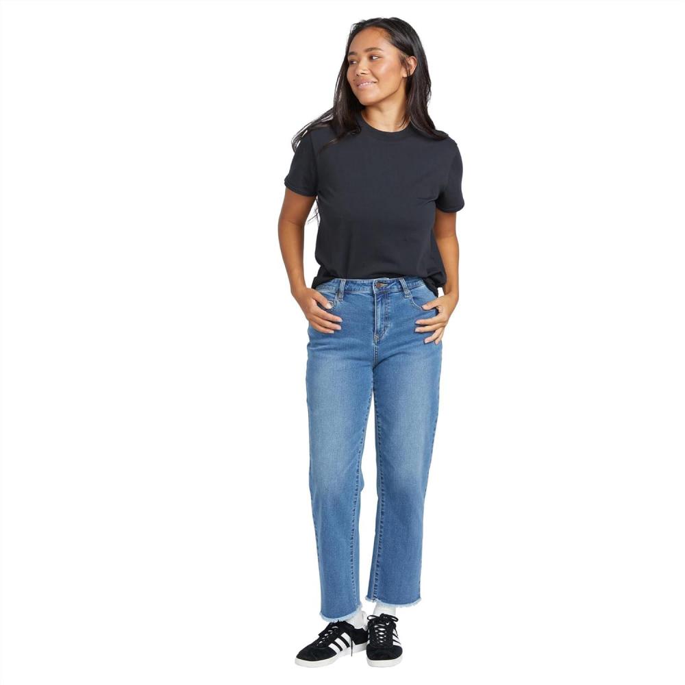 image:imageVolcom Womens Stone Step High Rise Denim Jean PantJasper Blue
