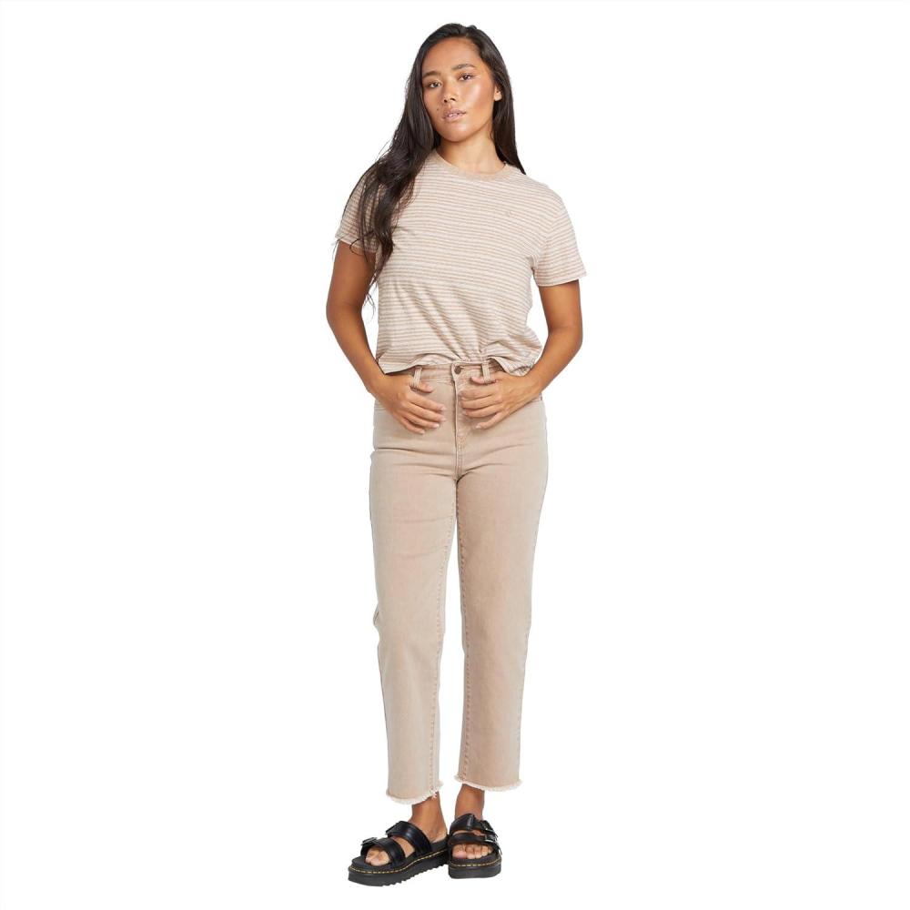 image:imageVolcom Womens Stone Step High Rise Denim Jean PantMocha