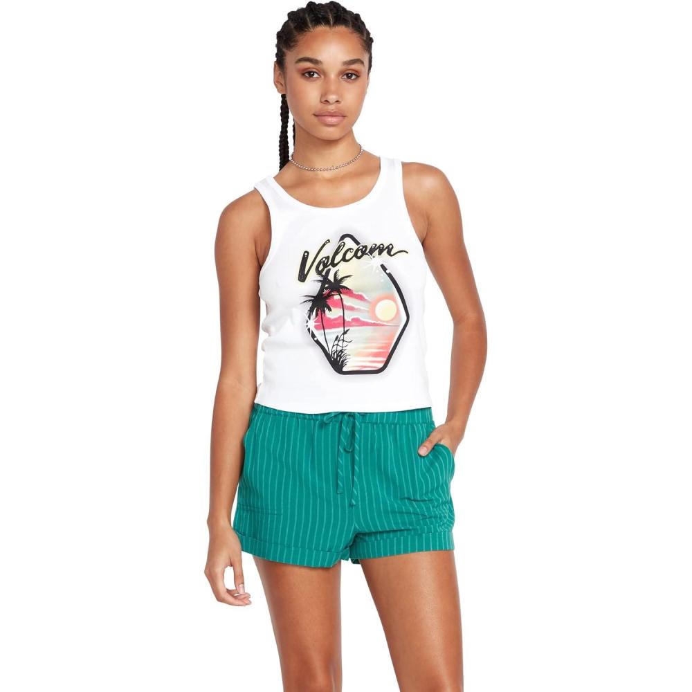 image:imageVolcom Womens Sunday Strut Elastic Waist ShortJade