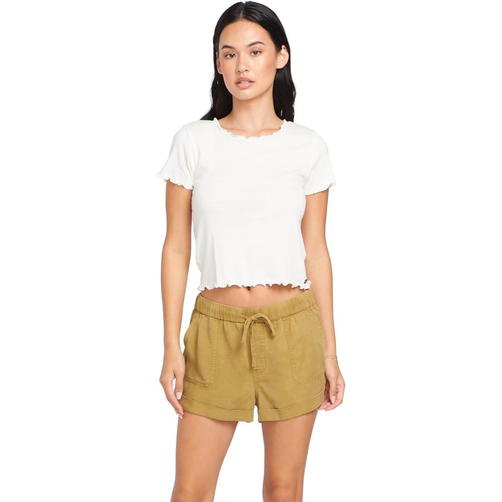 image:imageVolcom Womens Sunday Strut Elastic Waist ShortSeaweed Green
