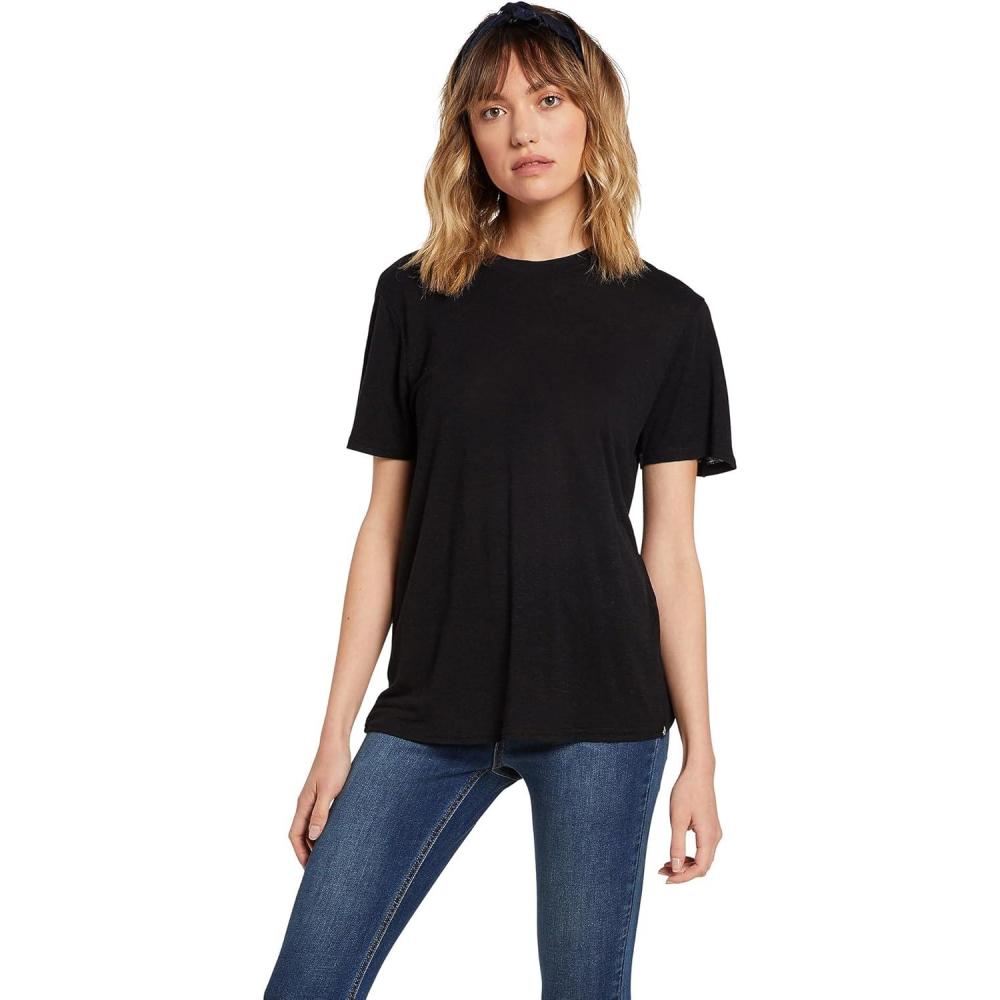 image:imageVolcom Womens Tern N Bern Short Sleeve Boyfriend TeeBlack