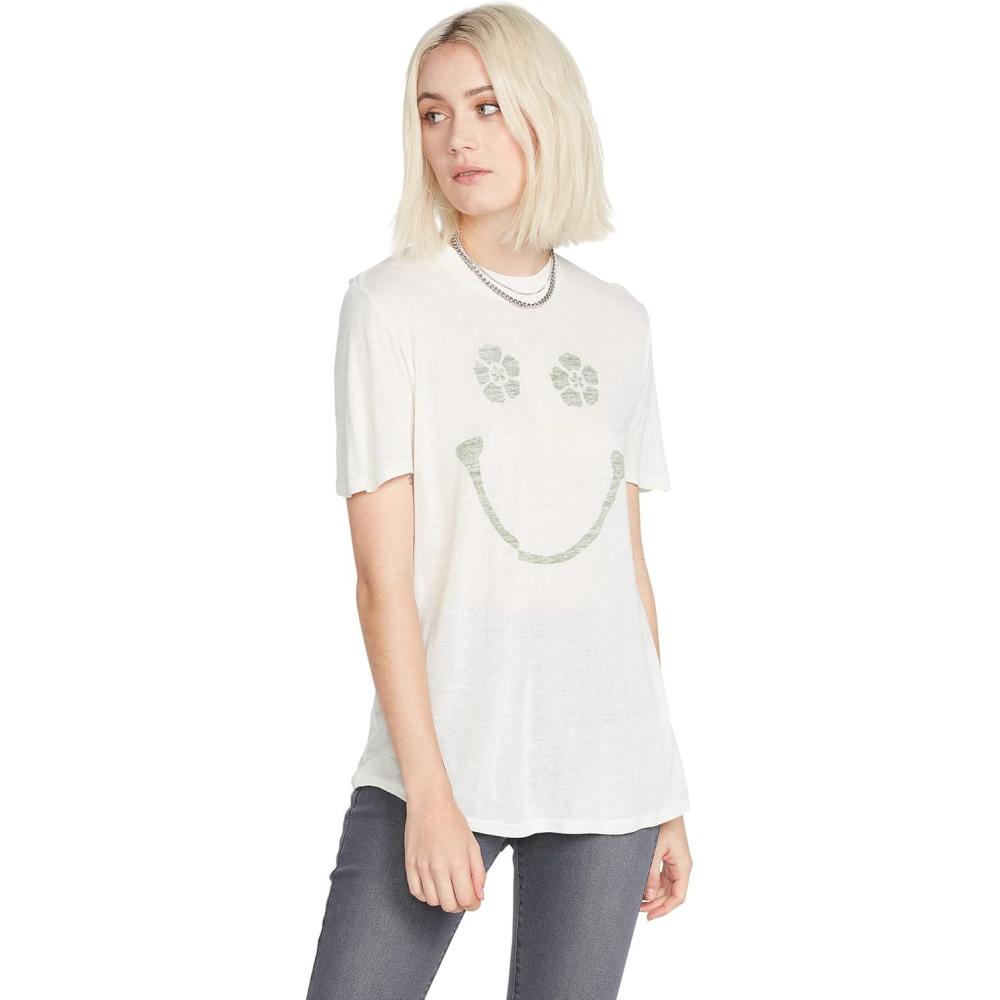 image:imageVolcom Womens Tern N Bern Short Sleeve Boyfriend TeeBleached Aqua