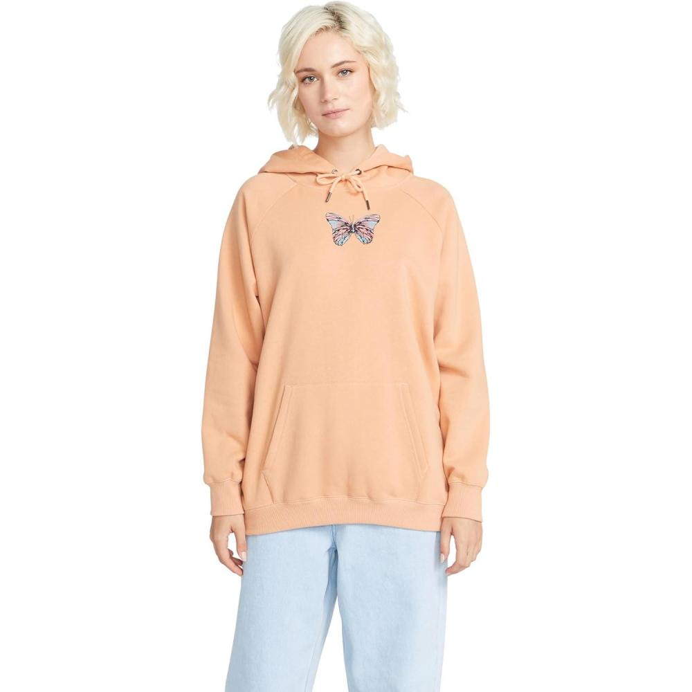 image:imageVolcom Womens Truly Stoked Ovesized Bf Hooded Fleece SweatshirtClay